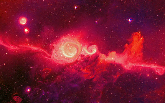 Swirling Pink Galaxy