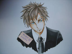 Manga boy with copic