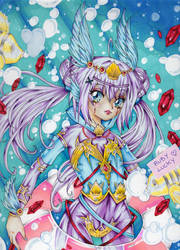 Fantasy anime manga girl Aqua girl