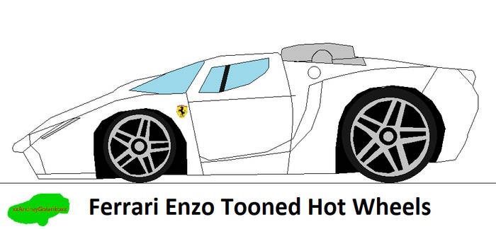 Ferrari Enzo Tooned Hot Wheels Side Base