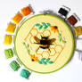 Bumblebee embroidery
