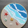 summer beach - handmade embroidery