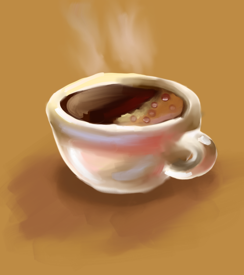 food art: a Cup of coffee.