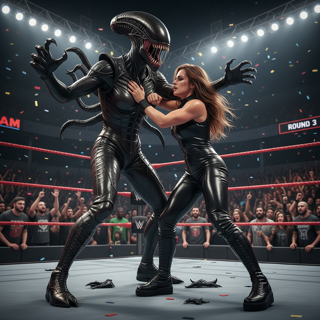 Alien Machine Fight Alien fight by nigesheldon on DeviantArt