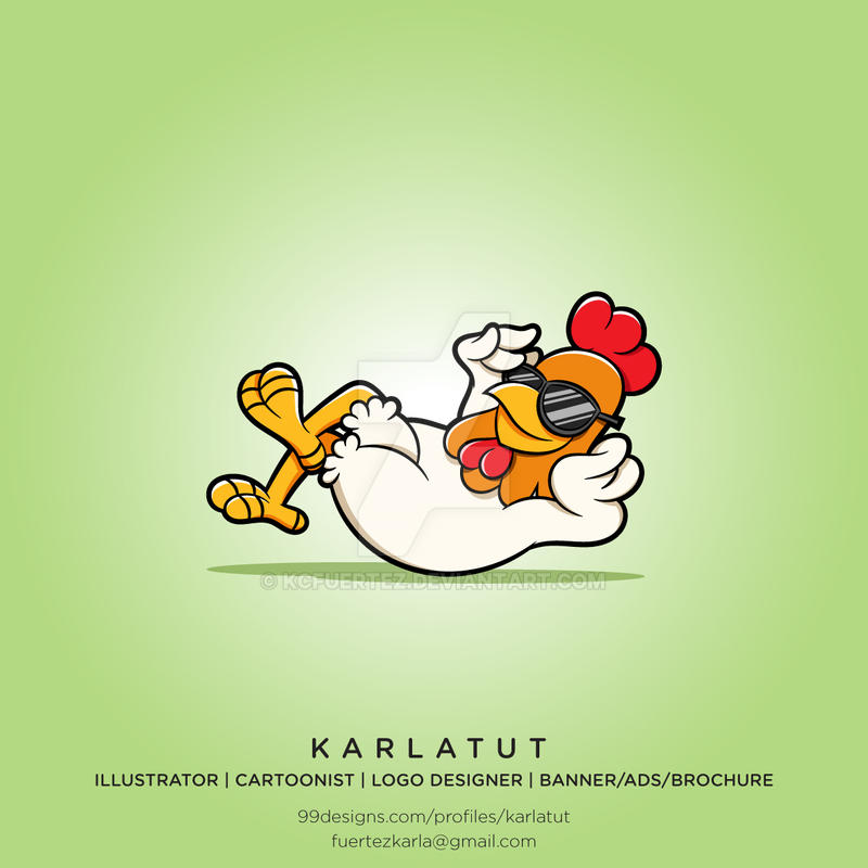 Relax Chicken Logo Mascot by KCFuertez on DeviantArt