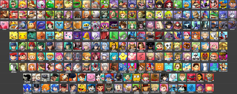 216 Character Smash Bros. Roster