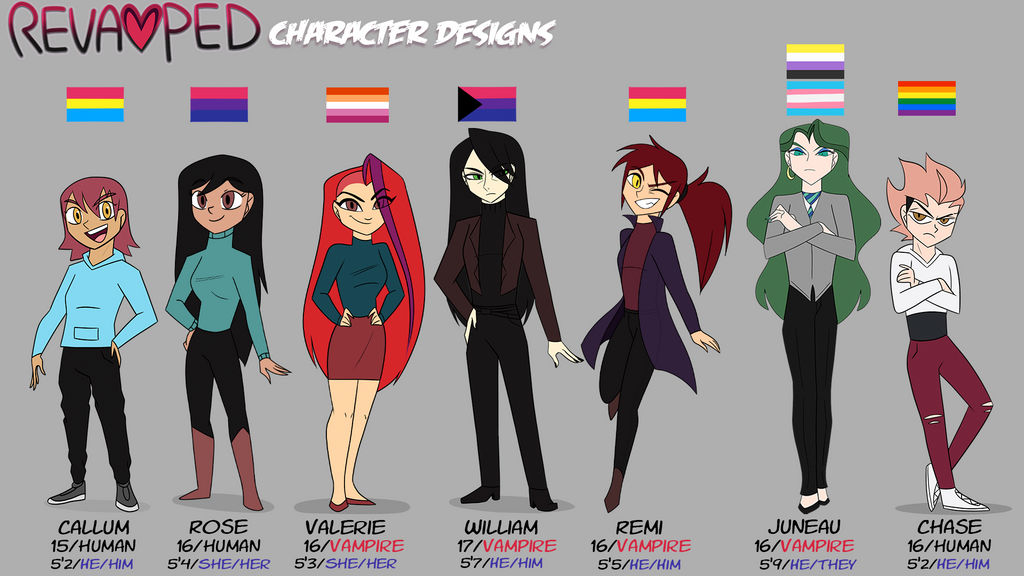 REVAMPED Character Designs by REVAMPEDROSES on DeviantArt