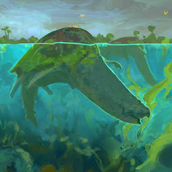 Giant floating turtle - The Oppershild