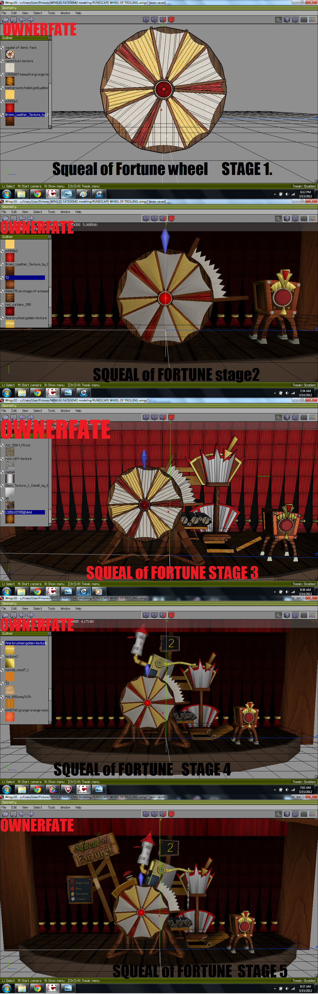 SQUEAL of FORTUNE stages 1 - 5