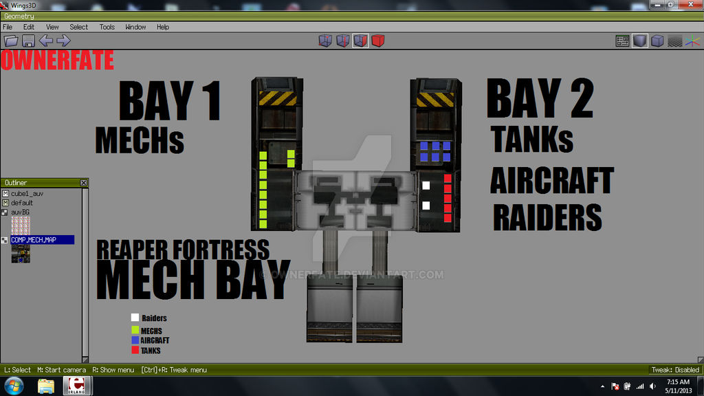 Repaer Fortress Mech Bay Map