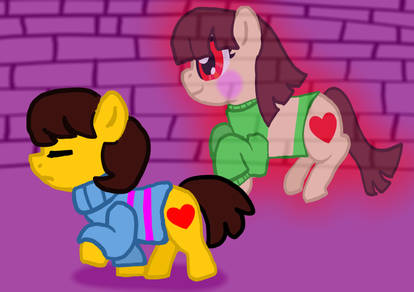 Frisk and Chara ponies