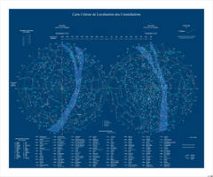 Carte Celeste de Localisation des Constellations