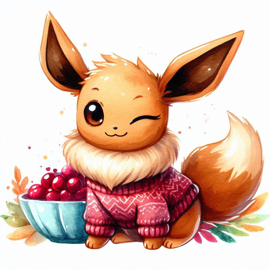 Oh Eevee! Berry Stylish on Thanksgiving by sweetmimiqt on DeviantArt