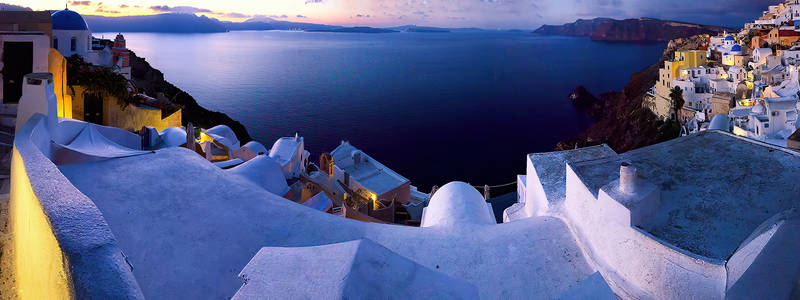 Panorama of the Santorini Caldren