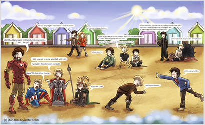 Superwholockingers - at the beach by Star-Jem