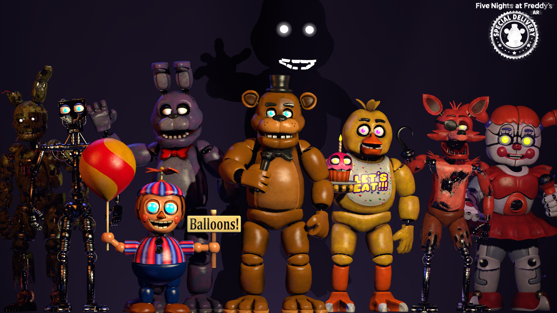 C4D)Download:FNAF AR Special Delivery Pack by Springtrap341 on