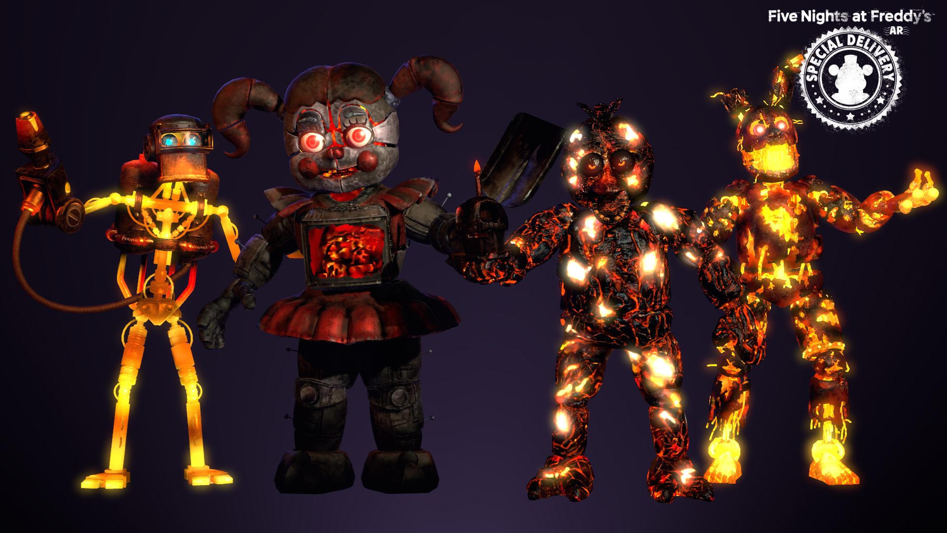 FNAF AR TJOC Animatronics Workshop Jumpscare & Workshop Animations 