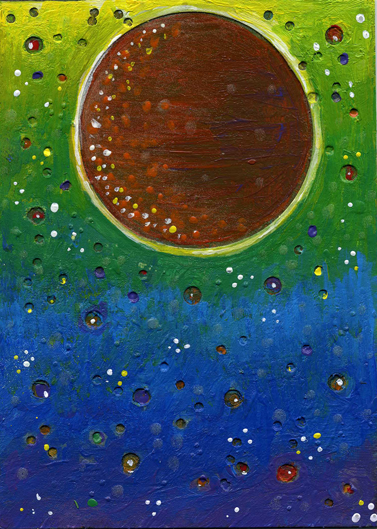 Abstract planet and stars, ATC