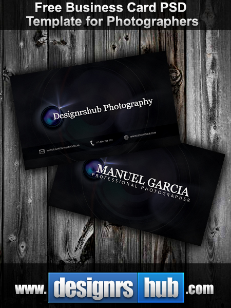 Free Business Card PSD Template for Photographers by MGraphicDesign