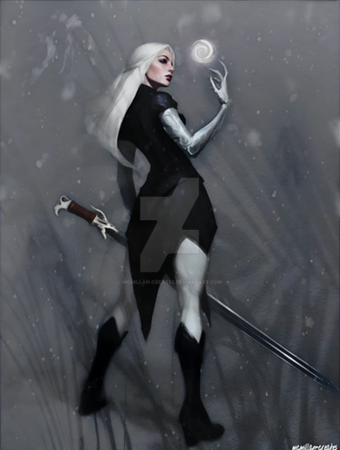 Veyomi and her dragon spear will raise the shadows