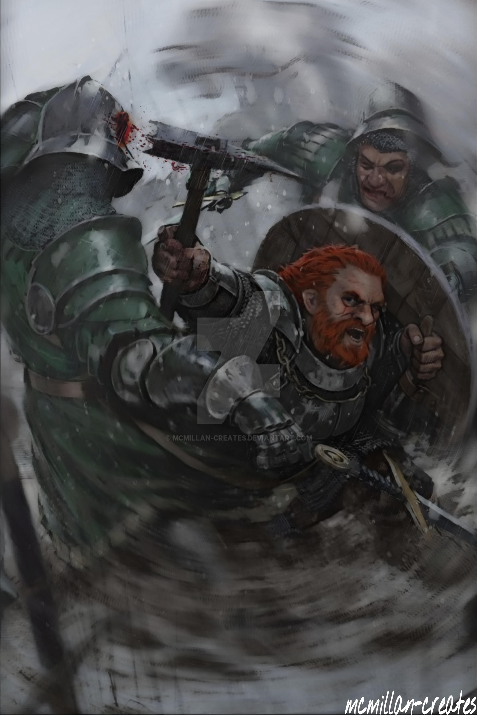 Corbin firebeard berserking through the knights