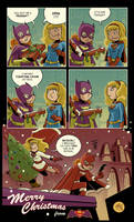 Merry Christmas from Batgirl and Supergirl
