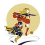 Batgirl Supergirl Commission 2