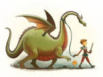 Boy Walking a Dragon by mikemaihack