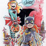 Watercolor: Batgirl and Supergirl Halloween