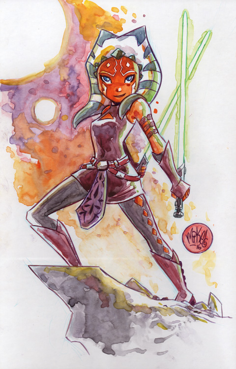 Watercolor: Ahsoka Tano