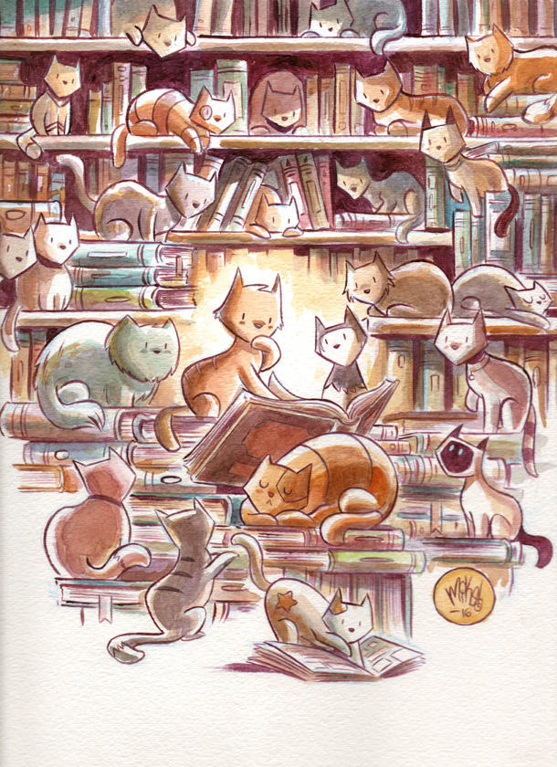 Cat Library by mikemaihack on DeviantArt
