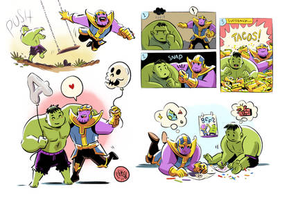 Hulk and Thanos Bffs