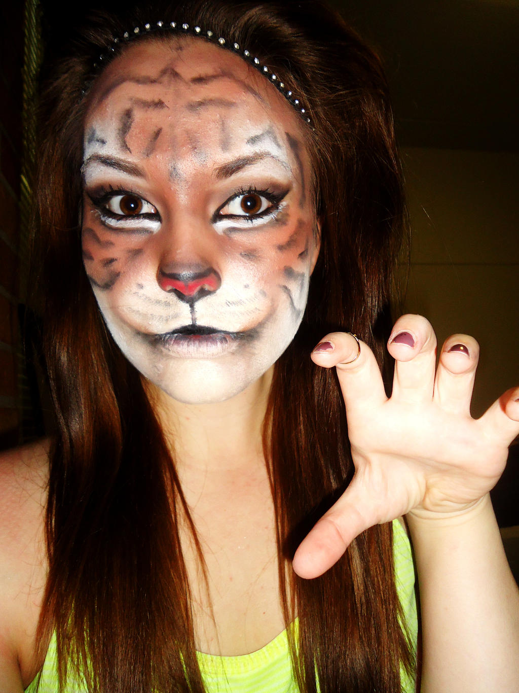 Tiger Makeup By Caitlinlovesgreenday On