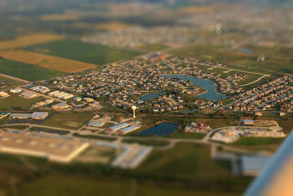 Aerial-View City Tiltshift