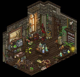 Medieval room Habbo / Harry Potter's room