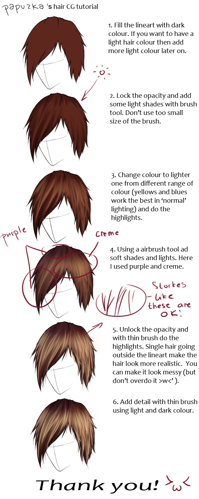 Hair CG tutorial by papuzka on DeviantArt