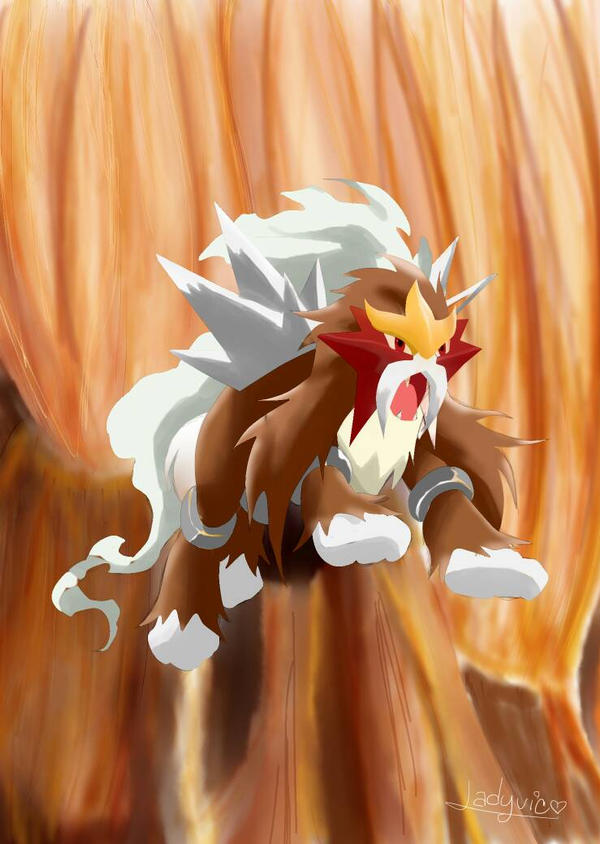 Entei by Rushvic on DeviantArt