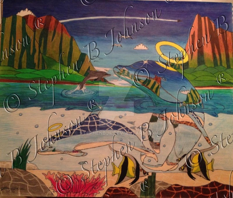 Angel Riding Dolphin Hawaiian dolphin guardian angels by Stephenbj4 on DeviantArt