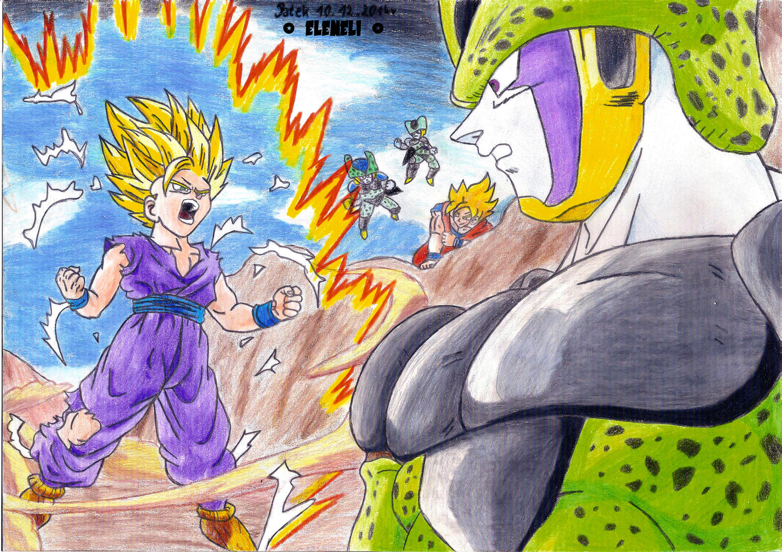 Gohan SSJ2 vs Cell