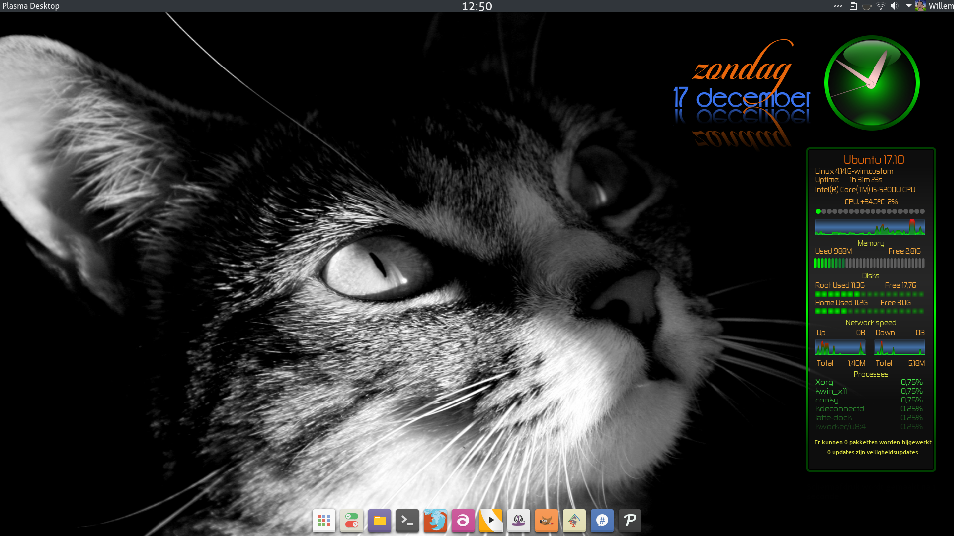 Ubuntu KDE Plasma Desktop with Conky Widget by wim66 on DeviantArt