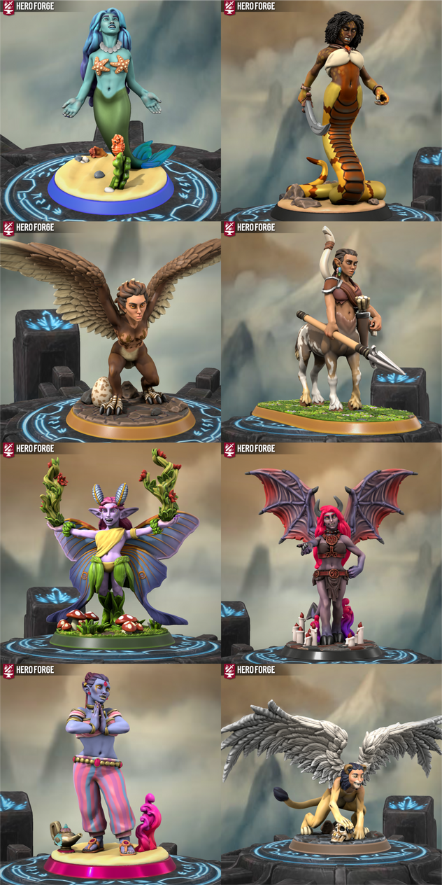 Hero Forge Monster Girls by BluTaiger on DeviantArt