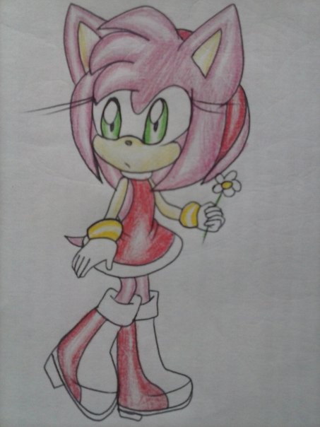 Amy Rose with flower