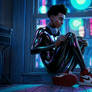 Spiderman Miles Morales in latex