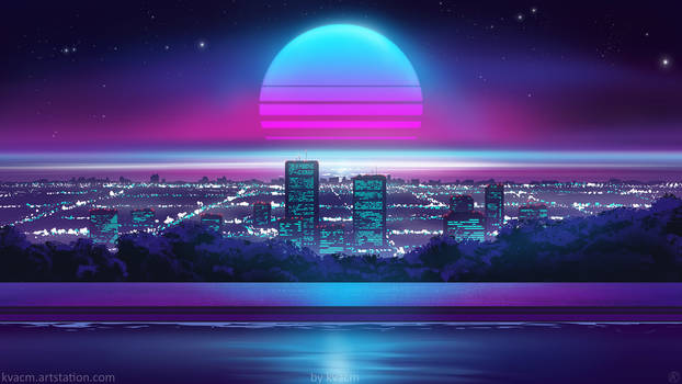 Desktop wallpaper red synthwave hd//4k//8k by jorgehardt on DeviantArt