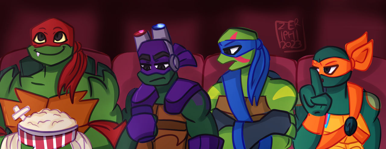 ROTTMNT: Movie Night by Zeriphi on DeviantArt