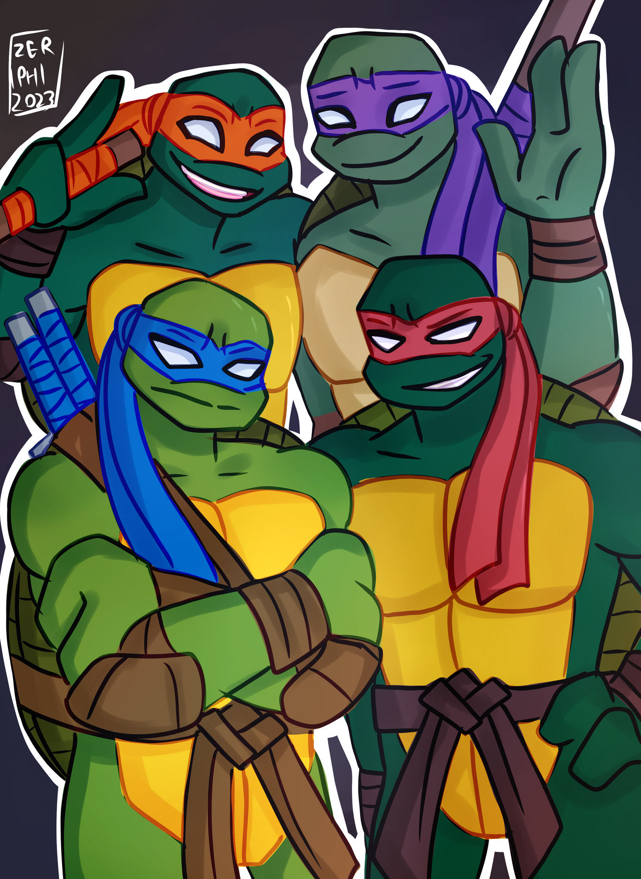 Tmnt 2003 Color TMNT 2003 by Zeriphi on DeviantArt