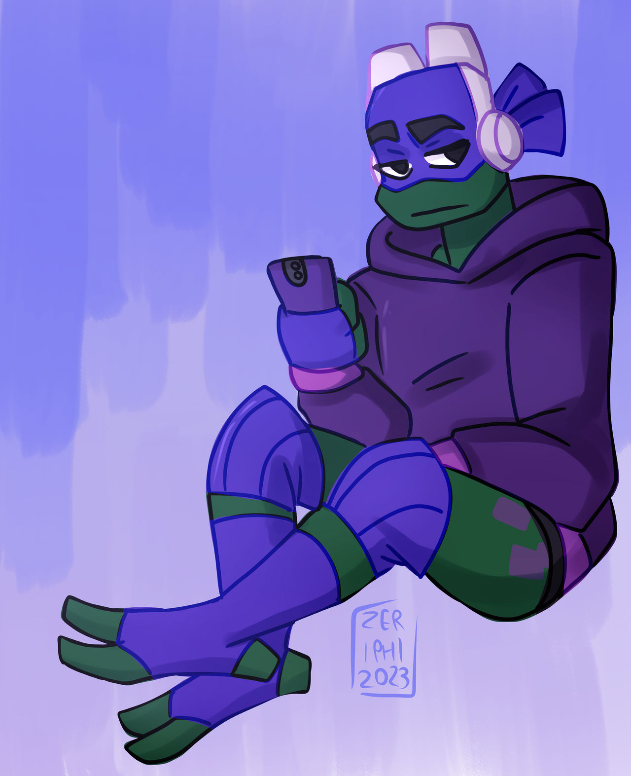 ROTTMNT: Hoodie Donnie by Zeriphi on DeviantArt