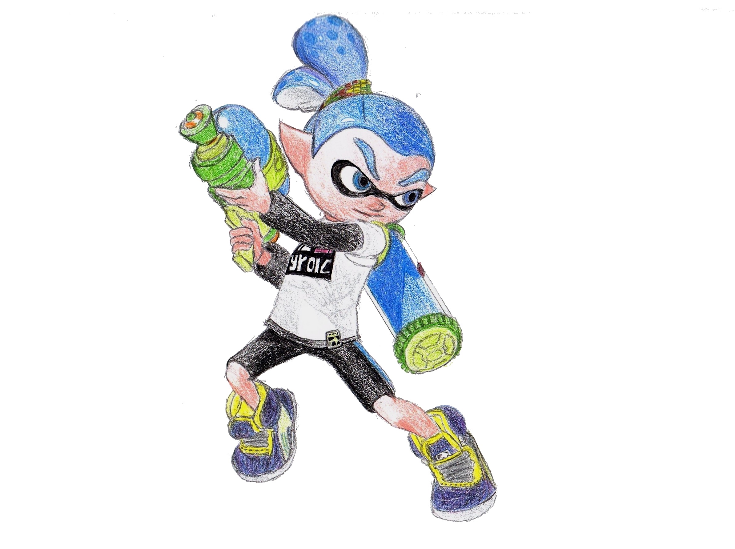 Inkling Boy splatoon pencil drawing by Hammytheewok on DeviantArt