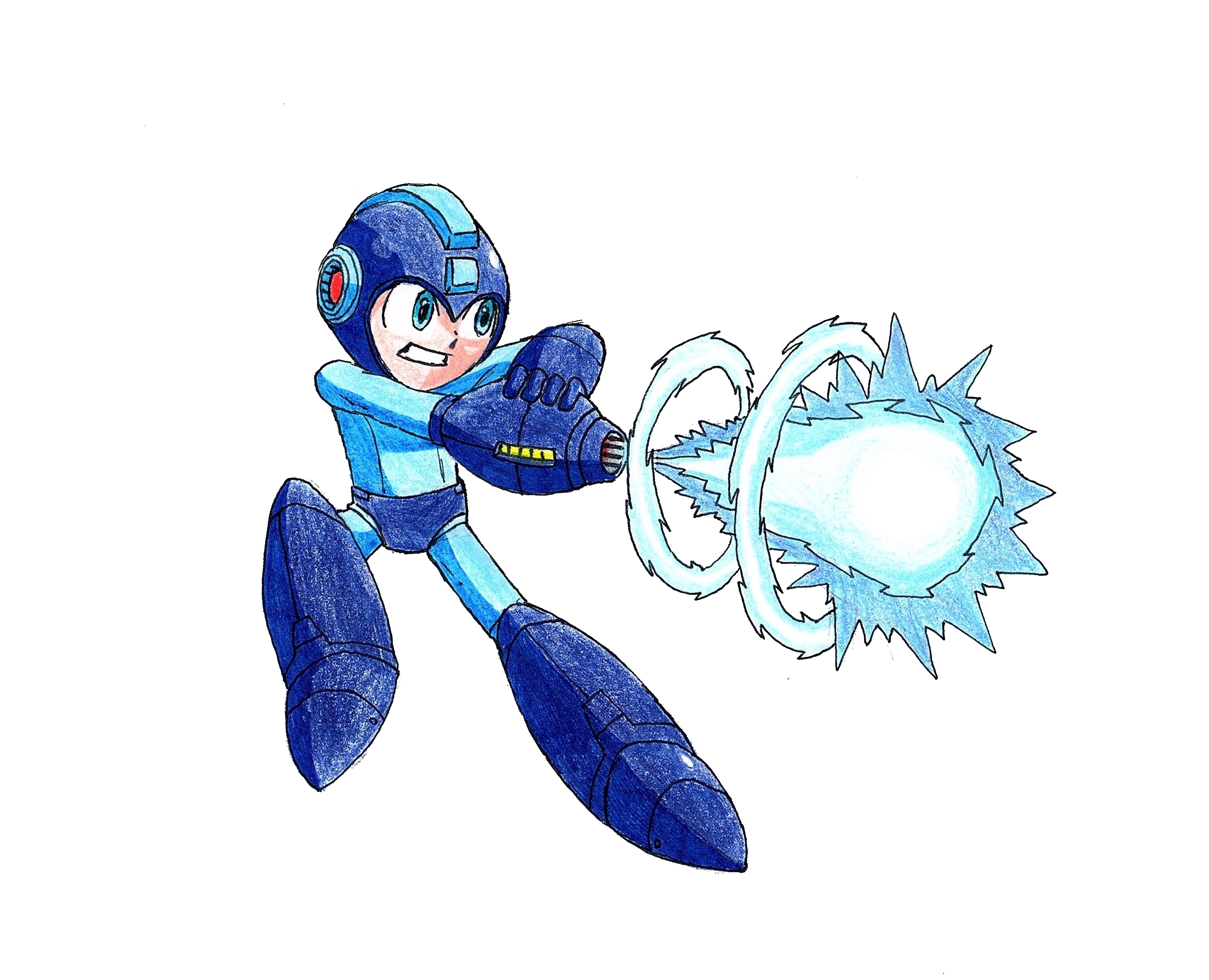 Mega Man (Rock Man) Drawing by Hammytheewok on DeviantArt
