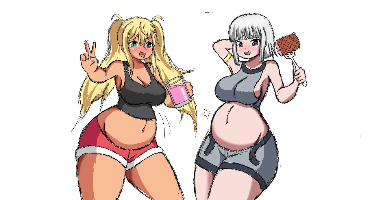 Stuffed girl bellies